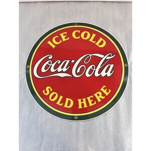 Vintage 1991 Round Porcelain Coca-cola Andy Rooney Sign 11” Perfect Condition